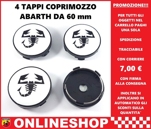 Tappi coprimozzo abarth - coprimozzo,