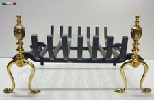 Coppia di Alari in Ottone per il Braciere da Camino  Caminopoli.it  Porta Legna