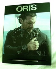 Orologio vintage ORIS cronografo vetrina subacqueo pubblicità subacquea p1