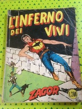 ZAGOR ZENITH N. 71 ORIGINALE L. 200 - FEBBRAIO 1967 - L'INFERNO DEI VIVI BUONO