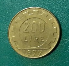 200 LIRE 1977 ERRORE - FIRMA