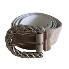 Orciani - 95 cm - Cintura in scamosciato crema