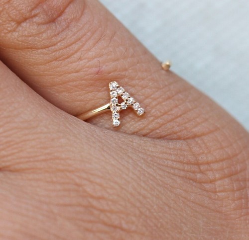 Anello iniziale diamante - diamante, in
