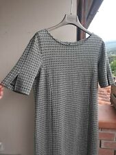 Paolo Casalini abito donna fantasia bianco nero manica 3/4 Tg.L elasticità usato