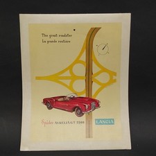 Manifesto dell'automobile Lancia Spider Aurelia GT 2500 disegnato da Pino Barale