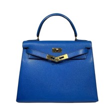 Hermes 28 Kelly Vintage Blue
