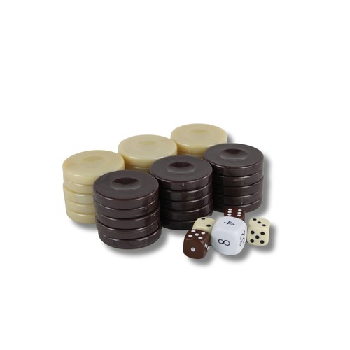 Backgammon acrilico marrone