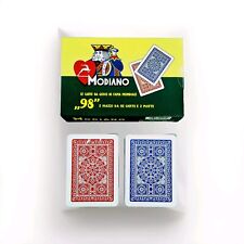 CARTE DA GIOCO MODIANO Mod. POKER 98 PVC 100% 2 Mazzi ROSSO BLU 
