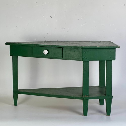Tavolo angolare legno verde - angolare,