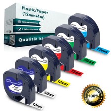 Nastro per Dymo 91221 91220 16951 nastri 12 mm per LetraTag LT-100T 100H XR