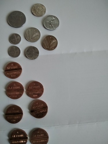 Vendo vecchie lire gettoni - vecchie, +