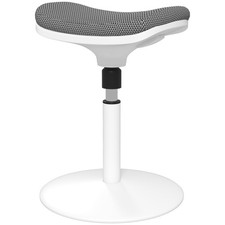 HOMCOM Sgabello Ergonomico ad Altezza Regolabile con Inclinazione a 5° Grigio