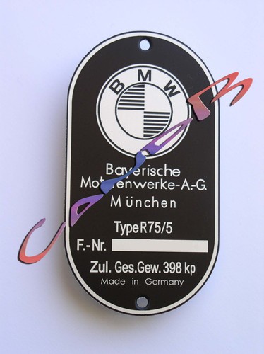 Plaque bmw r75 - , r75/5