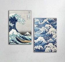 Set 2 Stampe Onda Giapponese