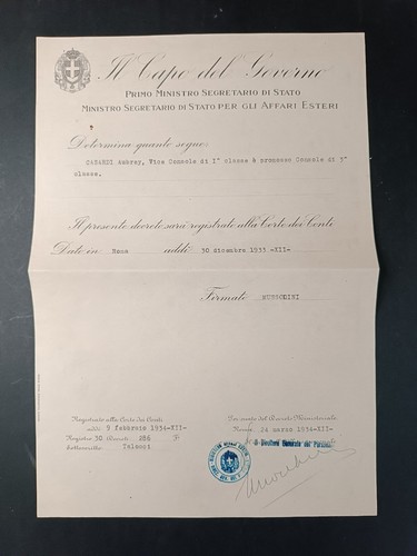 Documento originale storico - documento,