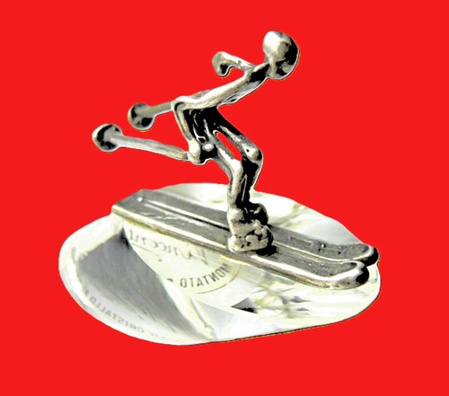 Sciatore argento 800 su - sciatore,