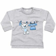 Felpa neonato boy con orsetto