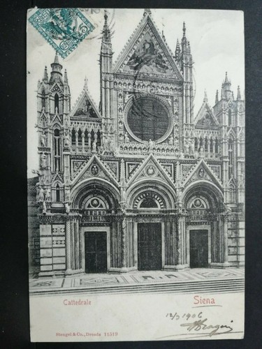 Cartolina siena cattedrale - siena, la