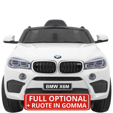 Auto Macchina Elettrica per Bambini 12V BMW X6M con Sedile in Pelle, Ruote in Go