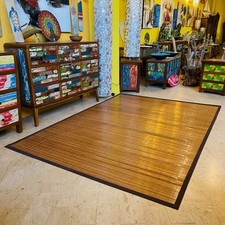 Tappeto Etnico In Bamboo Rosso