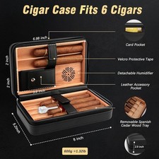 Humidor da viaggio 6 ct in