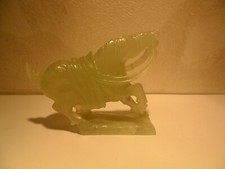 Vintage manufatto orientale in Giada verde chiaro Cavallo in corsa.