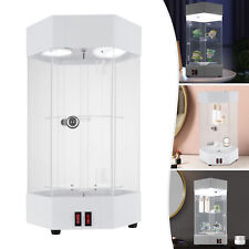 Vetrina trasparente girevole per gioielli elettrica 360° con led integrato 10,63"x18,9"