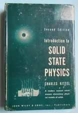 Kittel, Charles. Introduction to Solid State Physics. A modern account, 1963