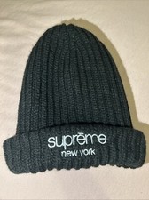 Supreme Classic Logo Chunky Ribbed Beanie Black