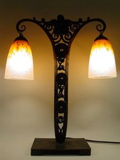 Lampe double époque art déco