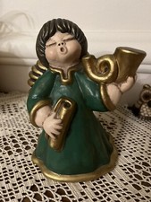 THUN RARO Angelo Verde  Con Cornucopia E Pergamena h 14 cm