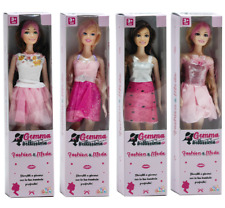 Set 4 pz bambole gioco bambola tipo Barbie con vestiti giocattolo per bambina