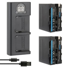 2x batteria + caricatore LCD