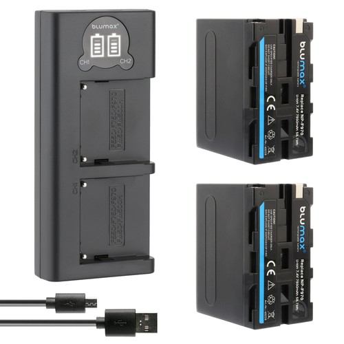 Batteria caricatore lcd - batteria, +