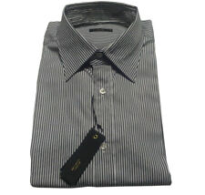 MAURO GRIFONI camicia uomo rigata bianco/nera 100 % cotone MADE IN ITALY 