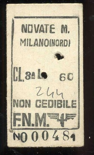 Biglietto treno ferrovia - biglietto,