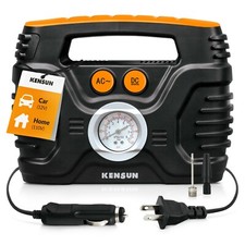 Compressore Aria Gonfiatore Pneumatici Auto Portatile Analogico Pompa Aria Elettrica 12V 110V