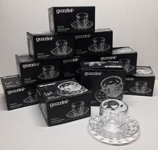 GUZZINI VENICE - TAZZINE DA CAFFE' con PIATTINO - VETRO / ACRILICO