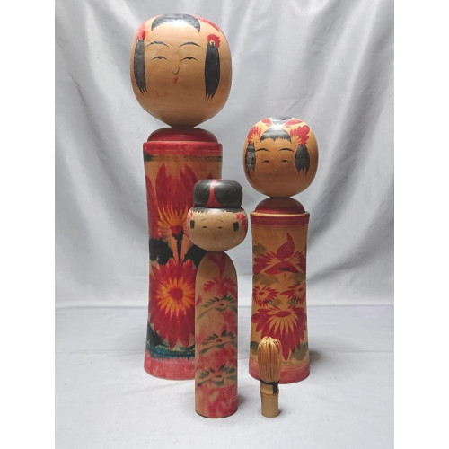 Bambole kokeshi tradizionali - 3,
