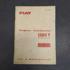 Libretto uso e manutenzione furgone Fiat 1100T, 217 D, 1966. Mediocre