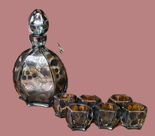 SET ART DECO BOTTIGLIA E 5 + 1