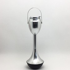 BIRILLO PIOMBATO POSACENERE DA TERRA PROFESSIONALE VINTAGE IN ALLUMINIO ANNI 70