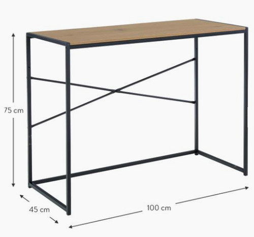 Scrivania stretta legno - legno, e