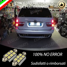 COPPIA LUCI TARGA LED BMW X5 E53 CANBUS LUCE BIANCA 100% NO AVARIA 6000K