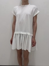 Abito Brunello Cucinelli bianco cotone taglia 10