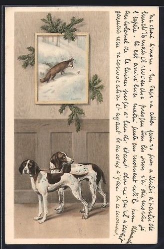 Cartolina due cani - cartolina,