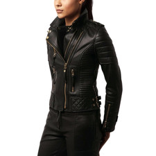 Giacca Motociclista Donna Nera