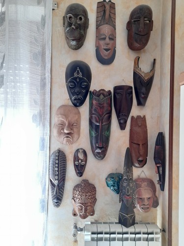 Maschere etniche legno di - legno,