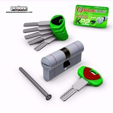 CILINDRO EUROPEO SECUREMME CHIAVE-CHIAVE EVO K22 - 5 CHIAVI + C. CANTIERE 3220
