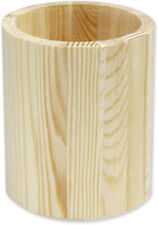 Portapenne tondo in legno da scrivania portaoggetti organizer per decoupage